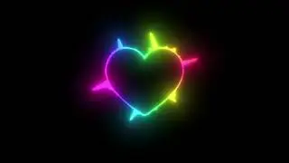 Rainbow Audio Spectrum Heart: Best Free Background Video Loop
