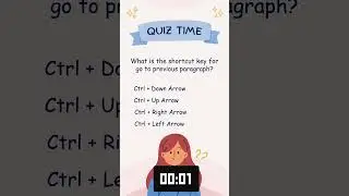 What is the shortcut key for go to previous paragraph?  #shortcutkeys