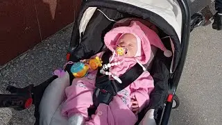 Walking with a reborn doll in a stroller/to the shopping center / Прогулка с куклой реборн в коляске