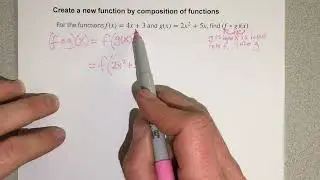 Create a new function by composition of functions
