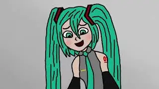 Hatsune Miku tickled by toothbrushes