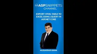 Export HTML Table to Excel using jQuery in ASP.Net Core MVC
