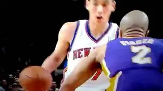 Jeremy Lin Giving Derek Fisher and The Lakers the Business. 2/10/2012 Part 1