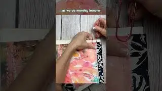 Hand stitched art journal peek 