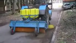 Щеточное оборудование ЩДУ-2,25 с бункером для сбора мусора