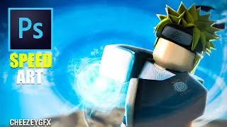 Naruto Rasengan | Roblox GFX - SpeedArt | Photoshop + Blender