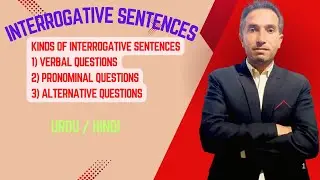 Interrogative sentences in english | Pronominal questions | verbal questins | alternative questions