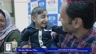 Meet the world's shortest man, Iran's Afshin Ghaderzadeh (65.24 cm) | Ahalia Hospital Mussafah