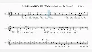 "Zion hört die Wächter singen" - Per flauto dolce