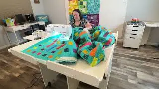 Machine Quilting Demo on Christa Cabinet with Quilt Catchers