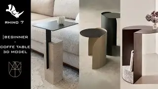 | BEGINNER RHINO - 3D MODEL - COFFEE TABLE