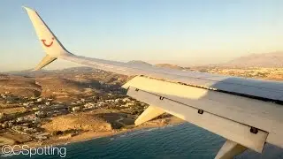 [4K] Beautiful morning approach and landing at Heraklion Airport | TUIfly Boeing 737-800 D-ATUC