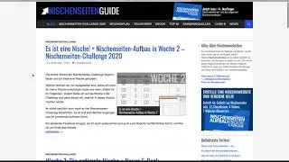 ☆ Nischenseiten-Challenge 2020 wurde gestartet ☆