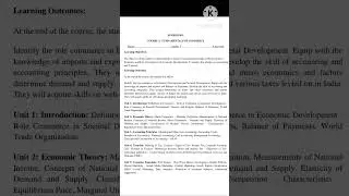 Fundamentals of commerce syllabus (b. com, bba & bca)  first year. 2023-2024