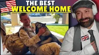 British Dad Reacts to Soldiers Reuniting With Their Dogs… 🇺🇸
