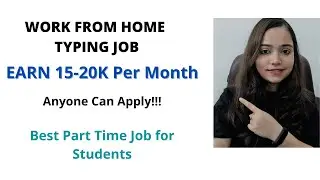 Typing Job From home | Earn 1200/- Day | For Beginners| Data entry|Students must apply|
