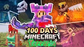 I Survived 100 Days In Terraria, in Minecraft.