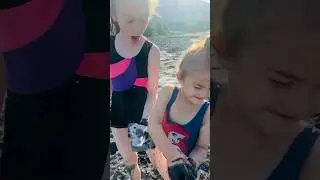 Sun-Kissed Adventures: Cute Girls  Playing in the Mud by the River on a Perfect Alaskan Day ☀️