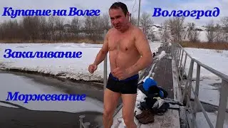 Купание зимой на волге  Моржевание  Закаливание