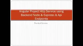 Angular Project Http Service using Node & Express Js Api Endpoints-Part-3