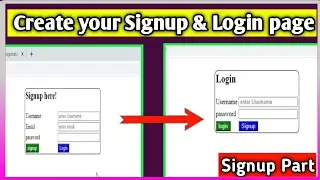 How To Create a Signup & Registration Form In PHP And MySql || Create Singin & Singup Page