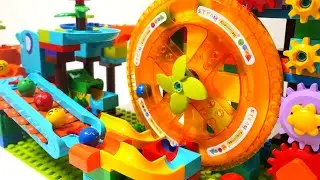 Satisfying Building Blocks Marble Very popular! Gear block coaster with large gears