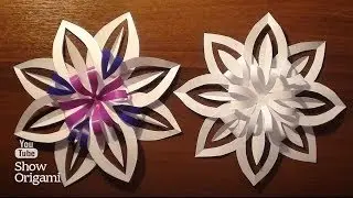 Как сделать красивую объемную снежинку из бумаги своими руками