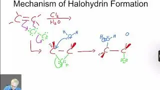 formation of halohydrin - Organic Chemistry One (1) Lecture Series Video 46
