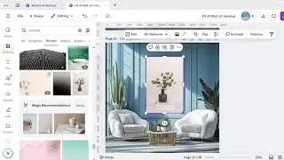 wall art mockup in canva
