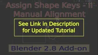Manual Vertex Alignment in Assign Shape keys Add-on
