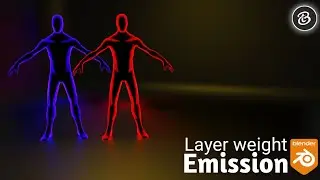 Layer weight stylished Emission shader in blender 2.9 | Emission shader in blender..