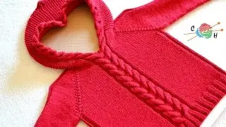 How to Knit Horseshoe Cable Pullover Part 1