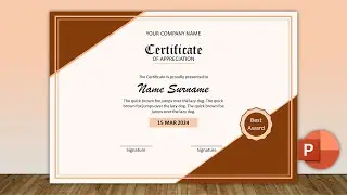 Certificate of Appreciation in PowerPoint | Certificate Template Design