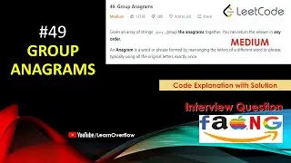 Group Anagrams | LeetCode 49 | Java | @LearnOverflow