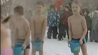 Закаливание детей. Детский сад 317 "Сибирячок", Красноярск, 2016