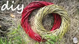 DIY wreath of branches. The wreath base is quick and easy.