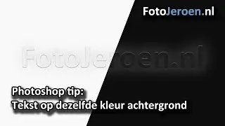 Letters op dezelfde achtergrondkleur (Photoshop)