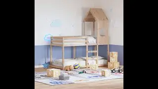 Kinderbedhuisje 55x99x139,5 cm massief grenenhout