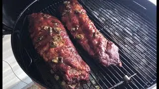 Apple Jalapeno Ribs/Weber Kettle/Slow N Sear