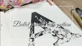 Bullet journal with pattern 'Floral Lettering'