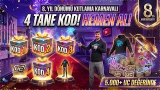 4 CODES FOR THE 8TH ANNIVERSARY CELEBRATION CARNIVAL - GET A FREE CHARACTER COUPON - PUBG Mobile