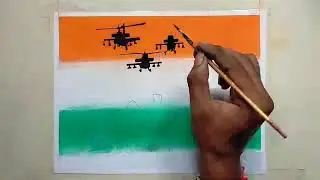 Republic day colour drawing🇮🇳 simple scenery drawing.