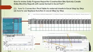 How to make Daily  Report for Construction Site/Connection Pivot Table to external sheets/part 7