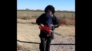Texas Chainsaw Massacre leather face costume build!!