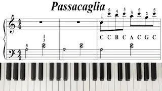 Passacaglia - Handel / Halvorsen | Easy  Piano