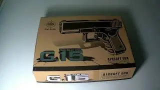 Игрушечный пневматический пистолет G15 Глок 37 / Air soft gun Glock 37 toy review