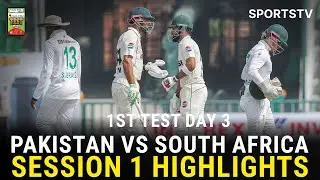 Session 1 Highlights | Pakistan vs South Africa Test Series 2025 | 1st Test Day 3 | PCB | M3U1U