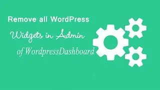 How to Remove all Widgets in Wordpress Dashboard