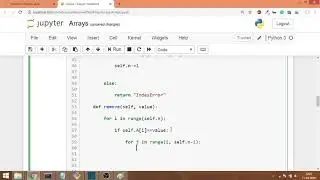 Dynamic Array implementation in Python Part 7 | Deletion by value