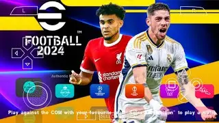 eFOOTBALL PES 2024 PPSSPP CAMERA PS5 ANDROID OFFLINE LATEST TRANSFERS & KITS 2024/25 BEST GRAPHICS